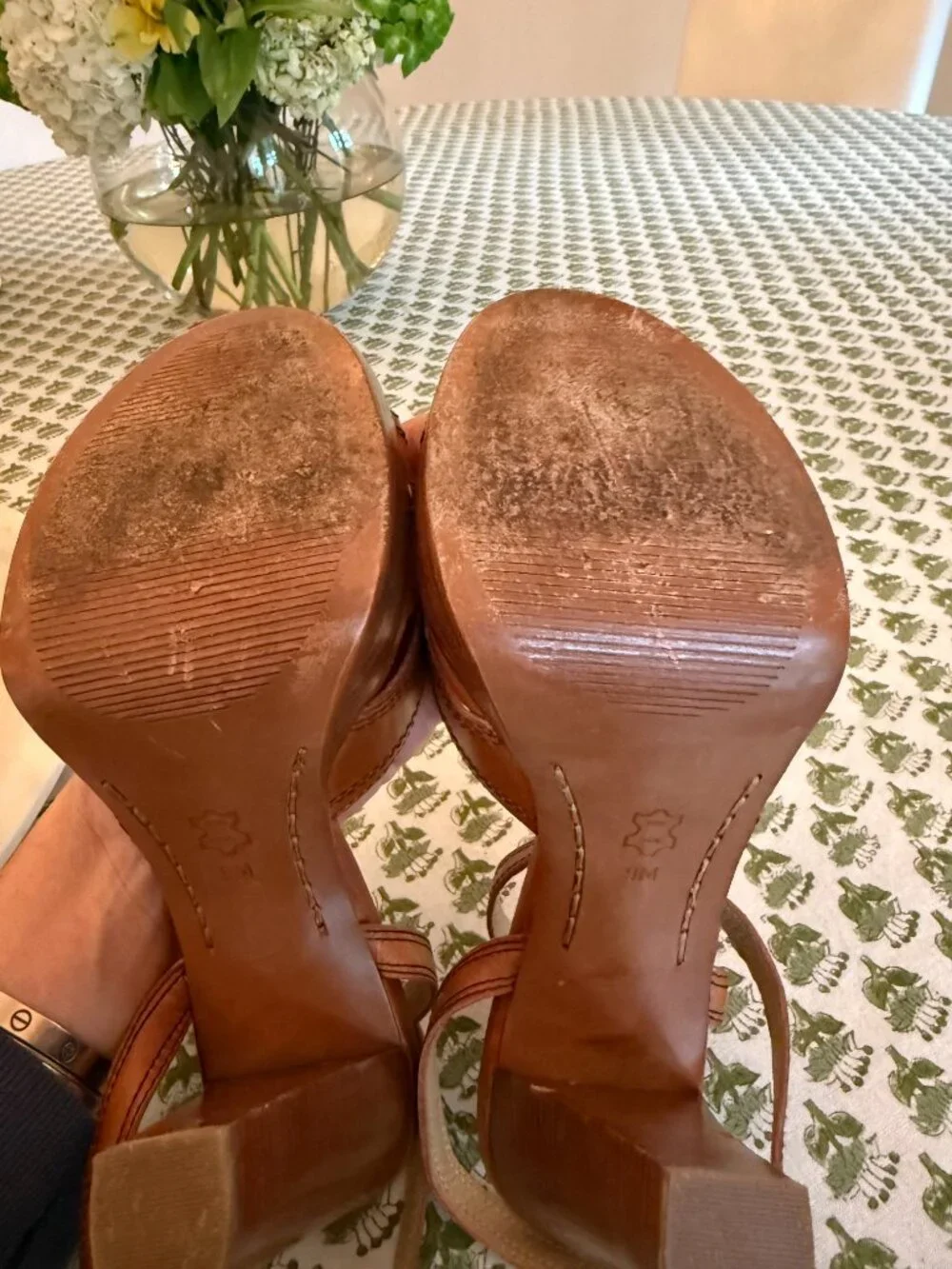 Michael Kors Brown Leather Heel Sandals | Womens Size 9